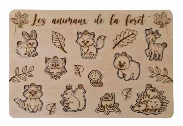 Puzzle animaux de la fort